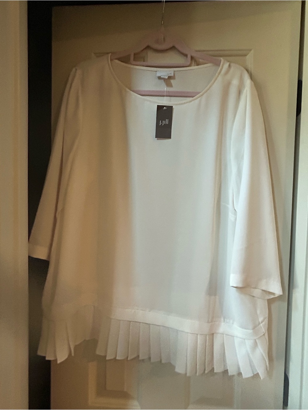 NWT J Jill XL Cream Blouse Shirt